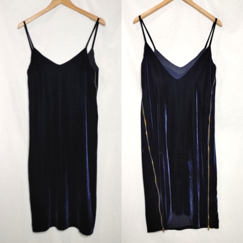 ASOS Blue Velvet Midi Dress